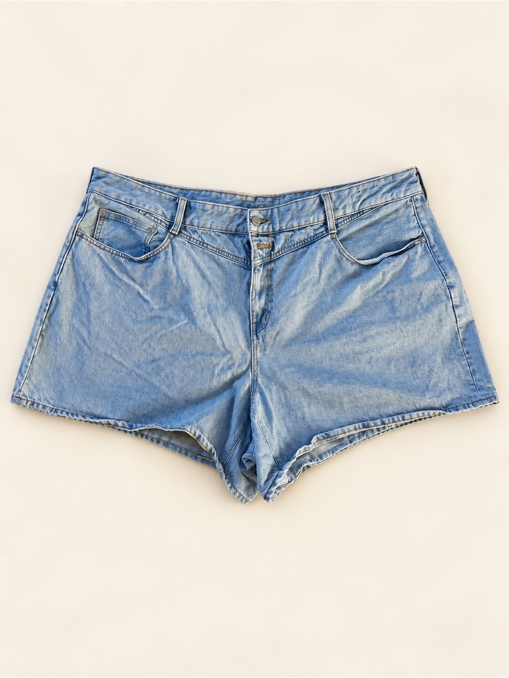 Madewell The Momjean Short Plus Size 24W Light Wash Denim Shorts